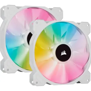 Corsair iCUE SP140 RGB Elite Performance 140mm-PWM-Lüfter 2er-Pack Weiß