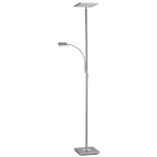 Selltec LED Stehlampe dimmbar Edelstahl
