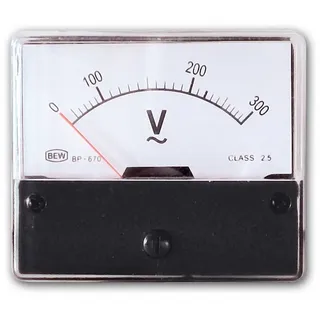 BLANKO Voltmeter 0-300 V AC Zum Einbau