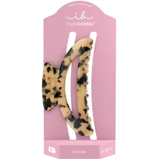 Invisibobble Haarklammer Damen Premium Leo Leopardenmuster - Clipstar Premium Leo Locks Statement Trend - Haarspange Haarschmuck mittel haarschonend ohne Abdruck für dickes & feines Haar (Größe M)
