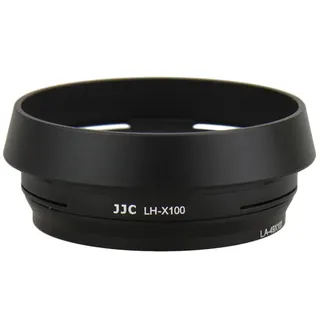 JJC Gegenlichtblende für Fujifilm Finepix X100T X100S X100 inkl. 49mm-Adapter - ersetzt Fuji LH-X100 - schwarz