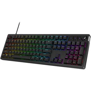 Kingston HyperX Alloy Rise – Hot-Swappable mechanische Gaming-Tastatur, PC, Umgebungslichtsensor, Dichtung montiert, lineare Schalter
