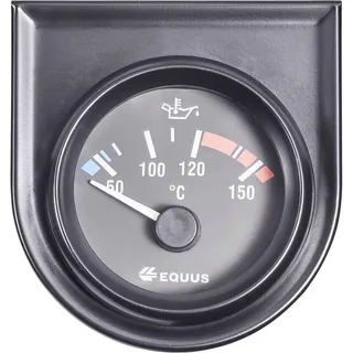 EQUUS 842109 Kfz Einbauinstrument Wasser-/Öltemperaturanzeige Messbereich 60 - 160 °C Standart Gelb, Rot, Grün 52 mm