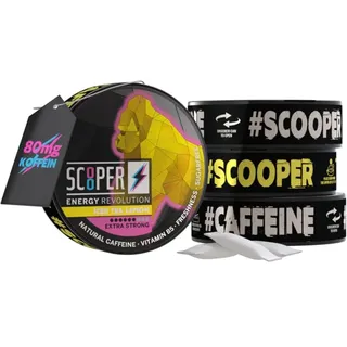 SCOOPER Energy 80mg Iced Box Lemon Extra Strong | 2x Iced Cola Extra Strong, 2x Iced Tea Lemon Extra Strong | 4 x 7,2g