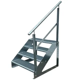 Kaminbau Mierzwa Treppe Freistehend 4 Stufen 76 cm Edelstahl
