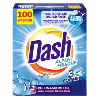 Dash Vollwaschmittel Pulver 6 kg 100 WL
