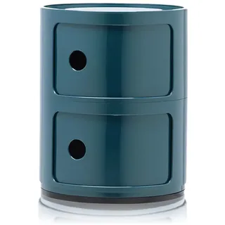 Kartell Componibili, 2 Elements, Blau, Runde Basis