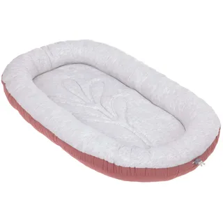 LÄSSIG 1542017611 Baby Nestchen Babynest Säugling Bio-Baumwolle/Baby Nest rosewood, rosa, 900 g