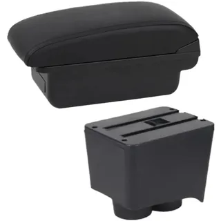 Mittelarmlehne Für VW Polo 9N 3 2002-2009 Auto Armlehne Box Lagerung Box Gewidmet Retrofit Auto Mittelkonsole Armlehne Box(A Black line NO USB)