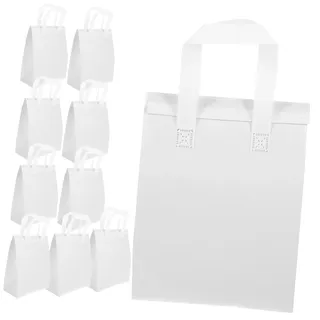 MUCKLILY 10 Stück Getränke Verpackung Taschen Aus Aluminiumfolie Vliesstoff Mit Griff 27x21x10cm Tragbare Kaffeeverpackungs Und Milchtee Takeaway Taschen Für Lieferungen Und to Go