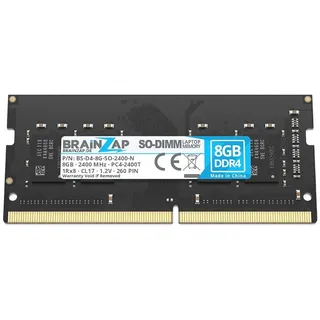 BRAINZAP 8GB DDR4 RAM SO-DIMM PC4-2400T 1Rx8 2400 MHz 1.2V CL17 Notebook Laptop Arbeitsspeicher