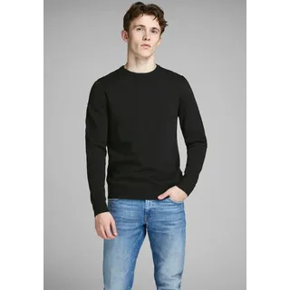 JACK & JONES Rundhals Pullover Schwarz L