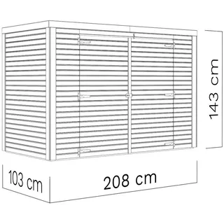 BERTILO Fahrradgarage 18 mm anthrazit