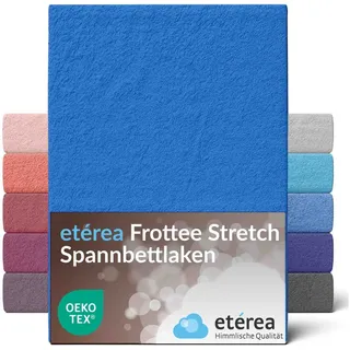 etérea Himmlische Qualität Spannbettlaken etérea Frottee Spannbettlaken 90x200 - 200x220 cm, Baumwolle, Gummizug: rundum, (1 Stück) blau 70 cm x 140 cm