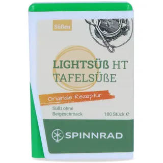 Spinnrad Lightsüß HT Süßstoff I Kalorienfreier Zuckerersatz mit hoher Süßkraft und zuckerähnlichem Geschmack I 180 Stück im praktischen Spender