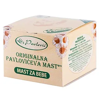 Original Dr. Pavlovic Babycreme - Windel Ausschlag Behandlung, trockene Haut feuchtigkeitsspendend, Baby-Hautpflege-Salbe mit Kamille 100 ml