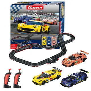 Carrera Digital 132 I Spirit of Speed Rennbahn-Set | Rennbahnen und lizensierte Slotcars | bis zu 6 Spieler | Für Jungs & Mädchen ab 8 Jahren & Erwachsene