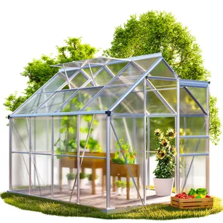 Gardebruk Gewächshaus Alu Grau HKP 4 mm 4,8 m2