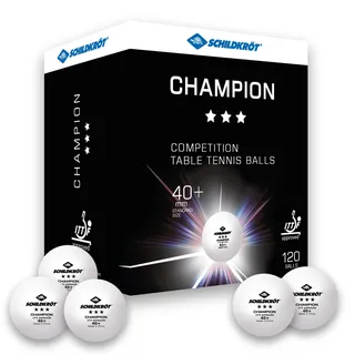 Donic Schildkröt Schildkröt Tischtennisball 3-Stern Champion ITTF, Wettkampfball in Poly 40+ Qualität, 120 Stk.