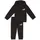 French Terry Loungewear-Set Kinder Mädchen Gr 80 schwarz Obermaterial 68 Baumwolle 32 Polyester Kapuzenfutter 100 Baumwolle Rippe 97 Baumwolle 3 Elasthan Sportanzüge Jogginganzug