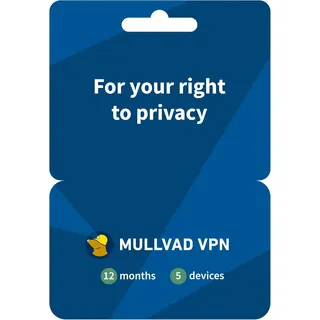 Mullvad VPN | 12 Monate | 5 Geräte | PC/Mac/iOS/Android | Download-Version