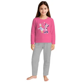 MINNIE MOUSE Pyjama Set Langarm - pink/grau - 134 - 140