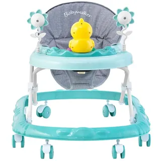 Baby Lauflernhilfe Gehfrei Lauflernwagen mit Musik Spielcenter Blau - Blau