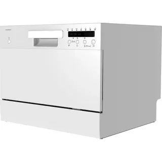 Medion Tischgeschirrspüler DWT 60 (6 Gedecke Fassungsvermögen, 7 Reinigungsprogramme, LED Anzeige, 47 dB, MD37496) weiß