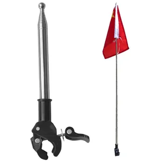 Nbbwwu Motorrad-Flaggenhalterung, einziehbarer Fahnenmast, Motorrad-Fahnenmasten aus Edelstahl, Motorrad-Fahnenhalterung, Motorrad-Fahnenmast-Halter, Fahrrad-Fahnenmast für Kinder im Freien