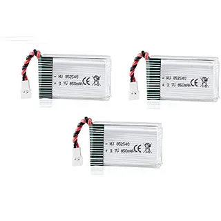 YUNIQUE GREEN-CLEAN-POWER - Syma - 3er Set 850mAh 3.7V Lipo Akkus für X5SC X5SW Quadricopter Drohnen | Abmessungen 48.5 x 29.5 x 14.50mm, Silber