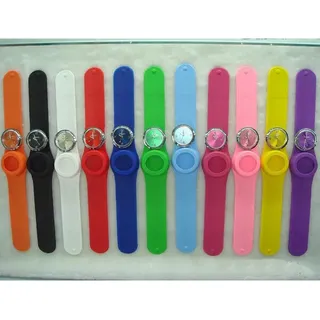 Kunststoff Gummi Unisex Bunt Slap Kinder Armbanduhr Für Jungs Regalp
