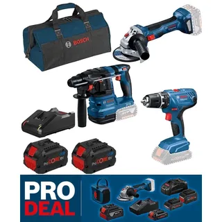 Bosch 18V Profi-Set 3-tlg. GSR+GBH+GWS