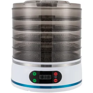 Dörrgerät für Lebensmittel Dehydrator Temperaturkontrolle Fleisch Frucht Gemüsetrockner mit 5 Einlegefächer für Jerky Früchte Gemüse