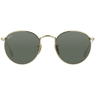 Ray-Ban Round Metal RB3447 001 50-21 polished gold/green classic