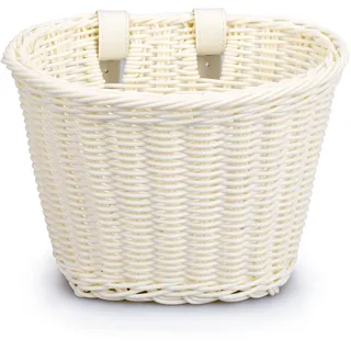 NUACOS Fahrradkorb Vorne Rattan, Dekorations Fahrradkorb für Kinder, Vorderer Lenker Aufbewahrungskorb, Korb für Kinderfahrrad Dekorativ, Abnehmbar