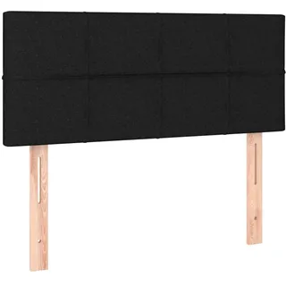 vidaXL Kopfteil, Bettkopfteil mit Holzbeinen, Höhenverstellbar Polsterkopfteil für Bett, Betthaupt Bettzubehör Schlafzimmer, Schwarz 80x5x78/88cm Stoff