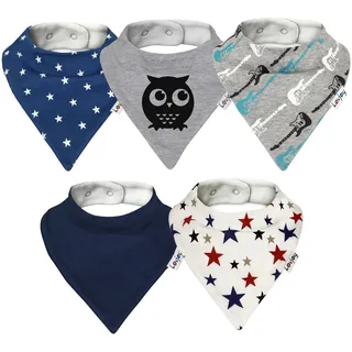 Lovjoy Bandana Baby Halstuch Lätzchen - Dreieckstucher - Für 0-3 Jahre - 5er Pack