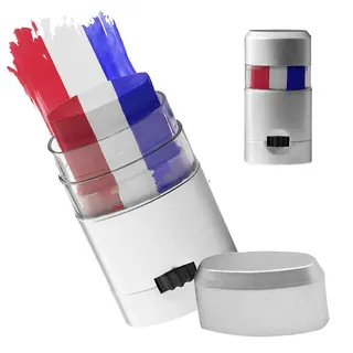 Taffstyle Schminkstift Fanartikel Make-Up Stift Länderfarben für Fußball EM WM Fans (Farbige Fan Schminke für Stadion Public Viewing und Events, 1-tlg), Weltmeisterschaft 2026 Länderflagge Design blau