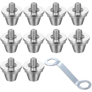 12 Stück Schraubstollen für Fußballschuhe Ersatzstollen Kompatibel mit Nike Ersatzstollen, 11mm/13mm Eisenstollen Fussball Stollen Ersatz Fußballstollen, mit Stollenschlüssel - NO