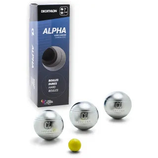 Boulekugeln Alpha glatt oder geriffelt Allroundkugeln Wettkampf 3 Kugeln hart 74mm 690g glatt