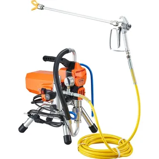 Vevor Airless-Wandfarben-Spritzpistole mit Hochdruckrohr, Spritzgerät Hochdruck-Spritzen, 2000 W Wandfarben-Spritzpistole Farbsprühgerät für wasser- und ölbasierte Innen- und Außenfarben
