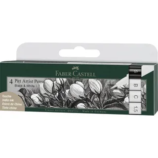 Faber-Castell Tuschestift Pitt Artist Pen 4 St. Schwarz/Weiß