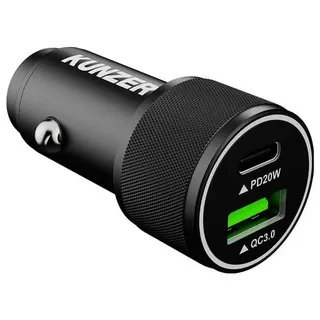 Kunzer 7USBAC12 Adapter 1x USB-A, 1x USB-C® Schwarz