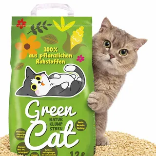 GreenCat 2x12 Liter CORNCAT NATURSTREU ÖKO-Plus Green CAT`S KATZENSTREU - Best STREU Green CAT innerhalb Deutschlands (außer Inseln)