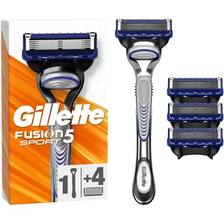 Gillette Fusion 5 Sport Rasierer + 4 Rasierklingen