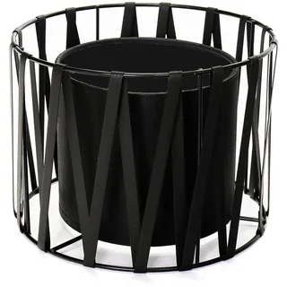 Licht-Erlebnisse Lampenschirm Design Schwarz Zylinder