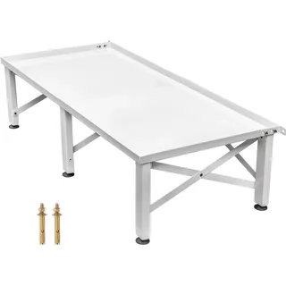 Vevor Waschmaschinen Untergestell Doppel 124x55x30 cm, Waschmaschinen Erhöhung Eisen Waschmaschinensockel mit Anti-rutsch-gummifüße Podest für Waschmaschine Trockner Kühlschrank Tragfähigkeit 150 kg