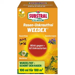 SUBSTRAL® Celaflor® Rasen-Unkrautfrei Weedex 100 ml, Rasenherbizid gegen über 40 Unkrautarten, rasenverträglich