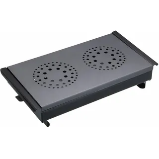 MasterClass Professional Speisenwärmer und Tellerwärmer mit 2 Teelichtern, schwarz/grau