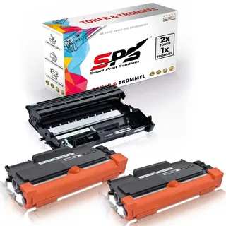 2X TN2010 Toner Schwarz + 1x DR2200 Trommel kompatibel für Brother FAX 2845 Brother DR2200 Brother TN2010 FAX 2840 FAX 2840C FAX 2845 FAX 2940
